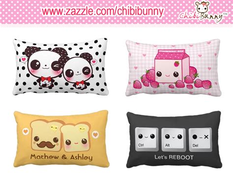 Kawaii rectangle American Mojo pillows by BunnyAndI on DeviantArt