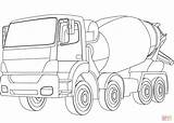 Cement Mixer Truck Coloring Page Pages sketch template