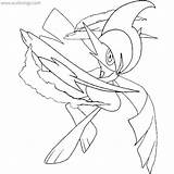 Mega Pokemon Coloring Pages Gallade  XColoringscom sketch template