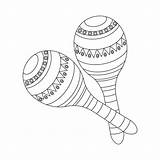 Mexican maracas With Ornament National Symbol Of Mexico Illustration  sketch template