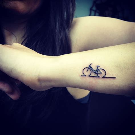 #tattoo #bicycle #design #ideas #outline #cute #little #arm Bicycle Tattoo, Bike Tattoos ...