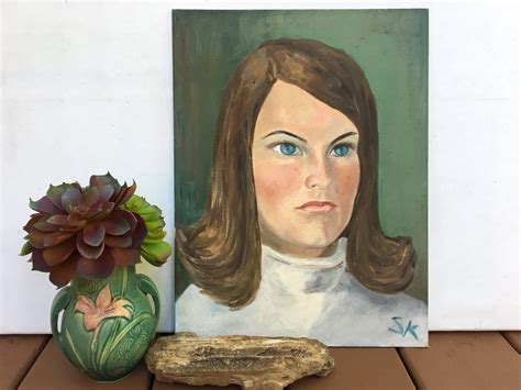 60's Vintage Woman Portrait Pretty Woman Painted | Etsy | Portrait wall, Woman painting, Female ...