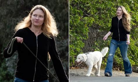 Elon Musk's ex-wife Justine Wilson is seen walking her dog days before her transgender son, 18 ...