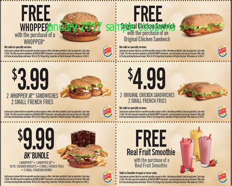 Printable Coupons 2019: Burger King Coupons