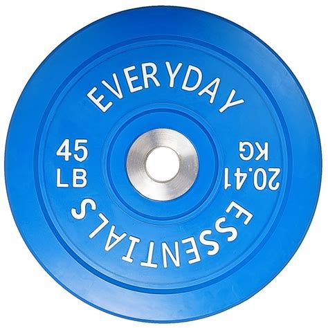 Everyday Essentials Color Coded Olympic Bumper Plate Weight Plate w ...