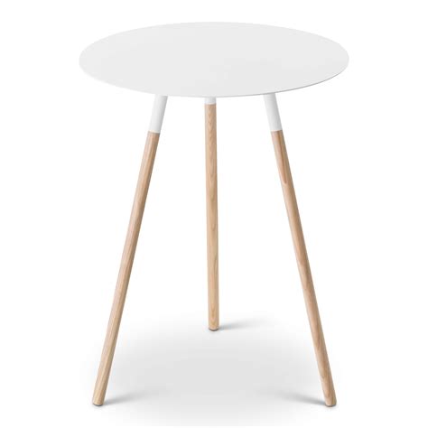 Plain Round Side Table, White - Gessato Design Store