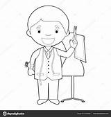 Easy coloring Cartoon Vector Illustration Of A tailor ⬇ Image  sketch template