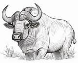 African Buffalo Coloring Pages sketch template