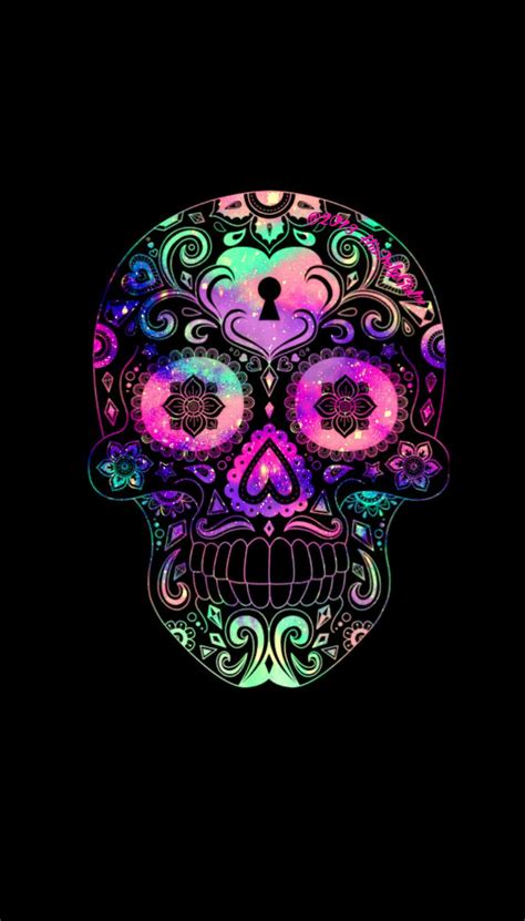 Colorful candy skull iPhone & Android galaxy wallpaper I created. By:HisOnlyGirl™ Skull ...