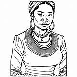 Multicultural Women Coloring Page · Creative Fabrica sketch template
