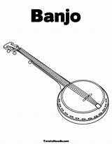 Banjo Coloring Pages sketch template