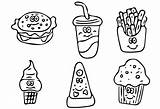 Unhealthy Food Coloring Page sketch template