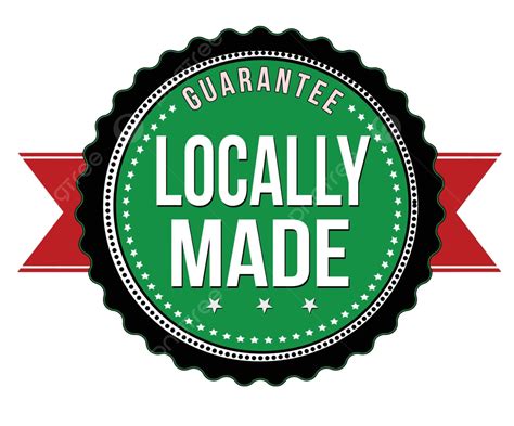 Locally Made Sticker Or Badge Banner Sign Illustration Vector, Banner, Sign, Illustration PNG ...