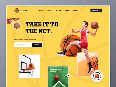 Basketball Academy - Landing Page concept by Farzan Faruk for Orizon: UI/UX Design Agency on ...