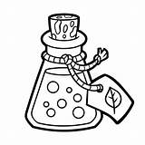 Coloring Book For Kids Elixir Bottle With A Magic Potion Stock Vector  sketch template