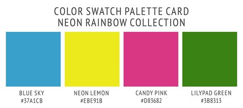 Neon Color Palette Hex Code – Warehouse of Ideas