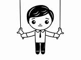 Fun Puppet Coloring Page  Coloring sketch template