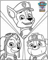 Paw Patrol Ultimate Rescue Chase Skye Rubble Coloring Page Printable sketch template
