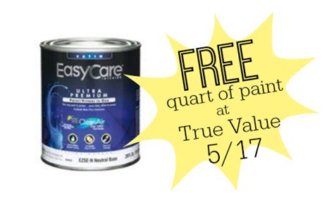 True Value: Get a FREE Quart of Paint This Saturday, 5/17 :: Southern Savers