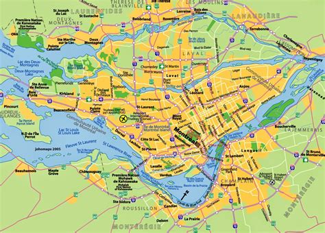 Map of Montreal, Quebec - Free Printable Maps