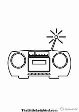 Radio Coloring Pages Sketch Page sketch template