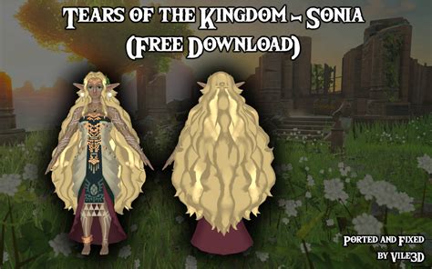 Zelda: Tears Of The Kingdom - Sonia (Free DL) by Vile3D on DeviantArt