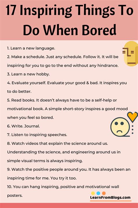 17 Inspiring things to do when bored - Motivation