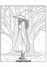 Witch Coloring Pages 30 Free PDF Printables  CraftyCiciJoy sketch template
