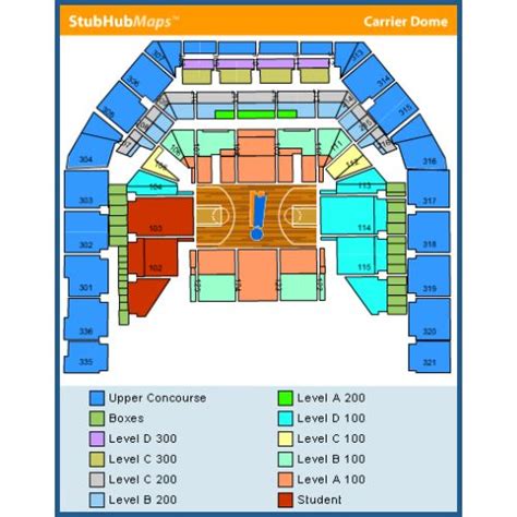 Carrier Dome Seating Chart with Seat Numbers Carrier Dome events and ...