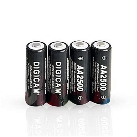 Digicam AA 1.2v 2500mAh Nickel Metal Hydride Ni-MH Battery Rechargeable ...