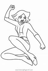 Mandy Attacking Coloring Page For Kids  Free Totally Spies Printable sketch template
