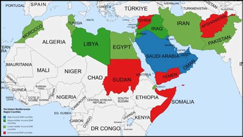 The countries of the Eastern Mediterranean Region. | Download Scientific Diagram