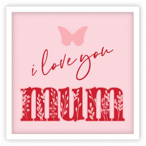 Gift card for mom, I love you mum, mothers day gift - free svg file for members - SVG Heart