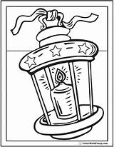 Christmas Lantern Coloring Page sketch template