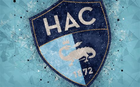 Download imagens Le Havre FC, 4k, logo, arte geométrica, Clube de ...