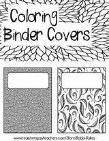 School Binder Covers Coloring Page Pages sketch template