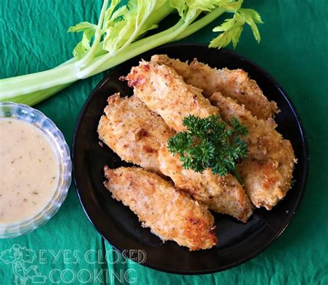 Baked & Breaded Chicken Strips Recipe - Eyes Closed Cooking