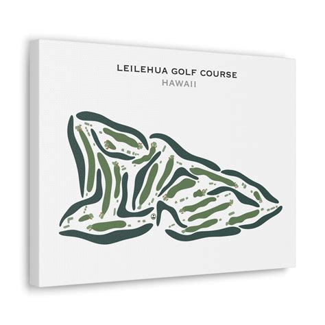 Leilehua Golf Course, Hawaii Golf Course Map, Home Decor, Golfer Gift ...