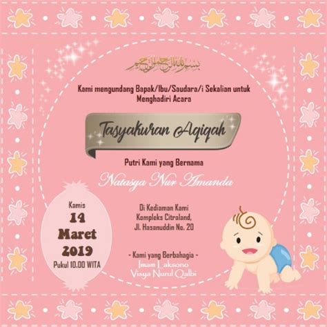 Detail Mentahan Undangan Aqiqah Koleksi Nomer 32