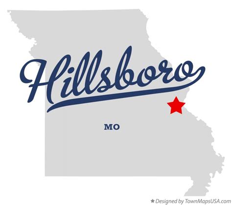 Map of Hillsboro, MO, Missouri