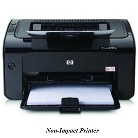 Impact and Non-impact Printers and its differences and types