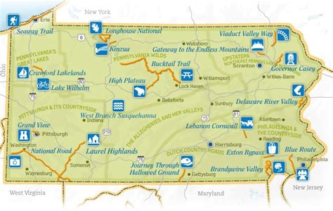 PA Scenic Byways Map -- Looking for a weekend drive? | Pennsylvania ...