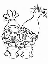 Trolls Dreamworks Coloring Sheet Pages sketch template