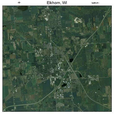 Aerial Photography Map of Elkhorn, WI Wisconsin