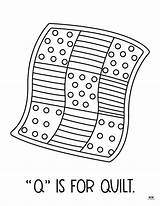 Coloring Quilt Letter Pages Alphabet Color Printable Abc Sheets Kids  sketch template