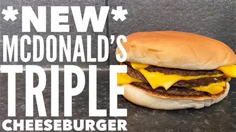 *NEW* McDonald's Triple Cheeseburger Review - YouTube