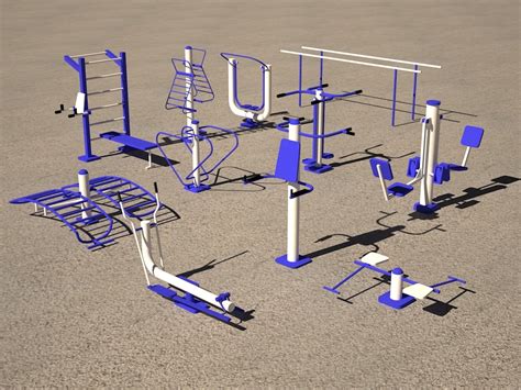 Outdoor gym 3D model - TurboSquid 1230707