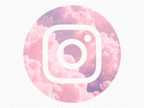 HD Round Pink Cloud Aesthetic Instagram IG Logo Icon PNG | Citypng | Pink instagram, Iphone ...