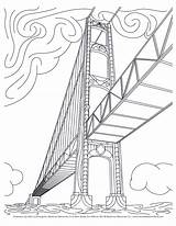 Mackinac Bridge Coloring Page Pages sketch template