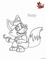 Cute Foxy FNAF Coloring Page Printable sketch template